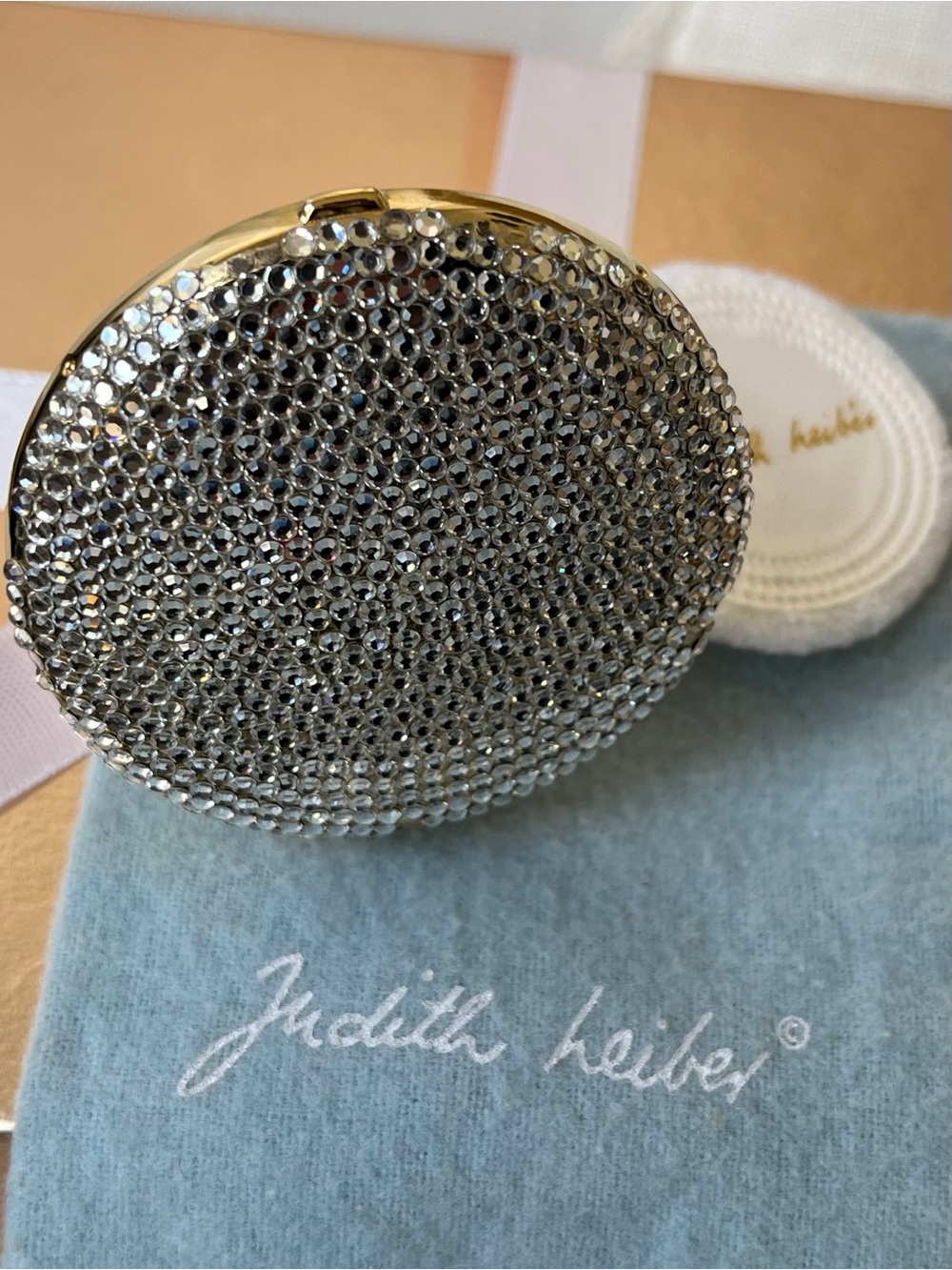 Judith Leiber ✨⭐️✨ Crystal ✨⭐️✨ Compact Mirror, GUC Vintage